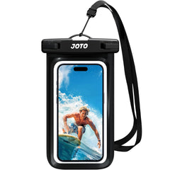 JOTO Waterproof Phone Pouch Cellphone Dry Bag Case for iPhone 15 14 13 12 Pro Max Xs Max XR X 8 7 6S Plus SE, Galaxy S23 S22 S22and S21 FE up to 7 inches -Black