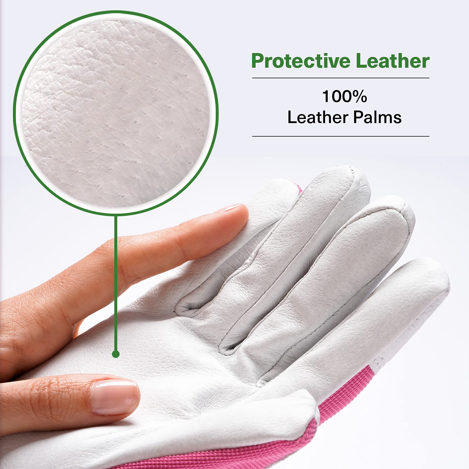 VIRIDESCENT Leather Gardening Gloves for Women and Men - Multipurpose Thorn Proof Garden Gloves, deal Gardening Gifts for Ladies and Men