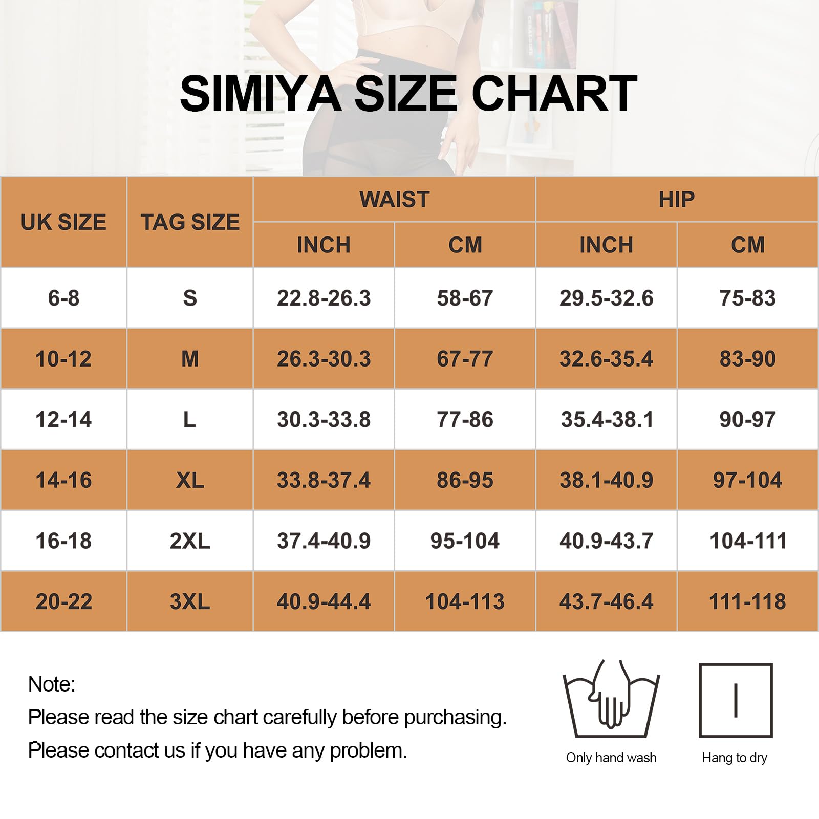 SIMIYA Tummy Control Knickers, High Waisted Shapewear for Women, Tummy Control Body Shaper Pants Shaping Underwear, Black S