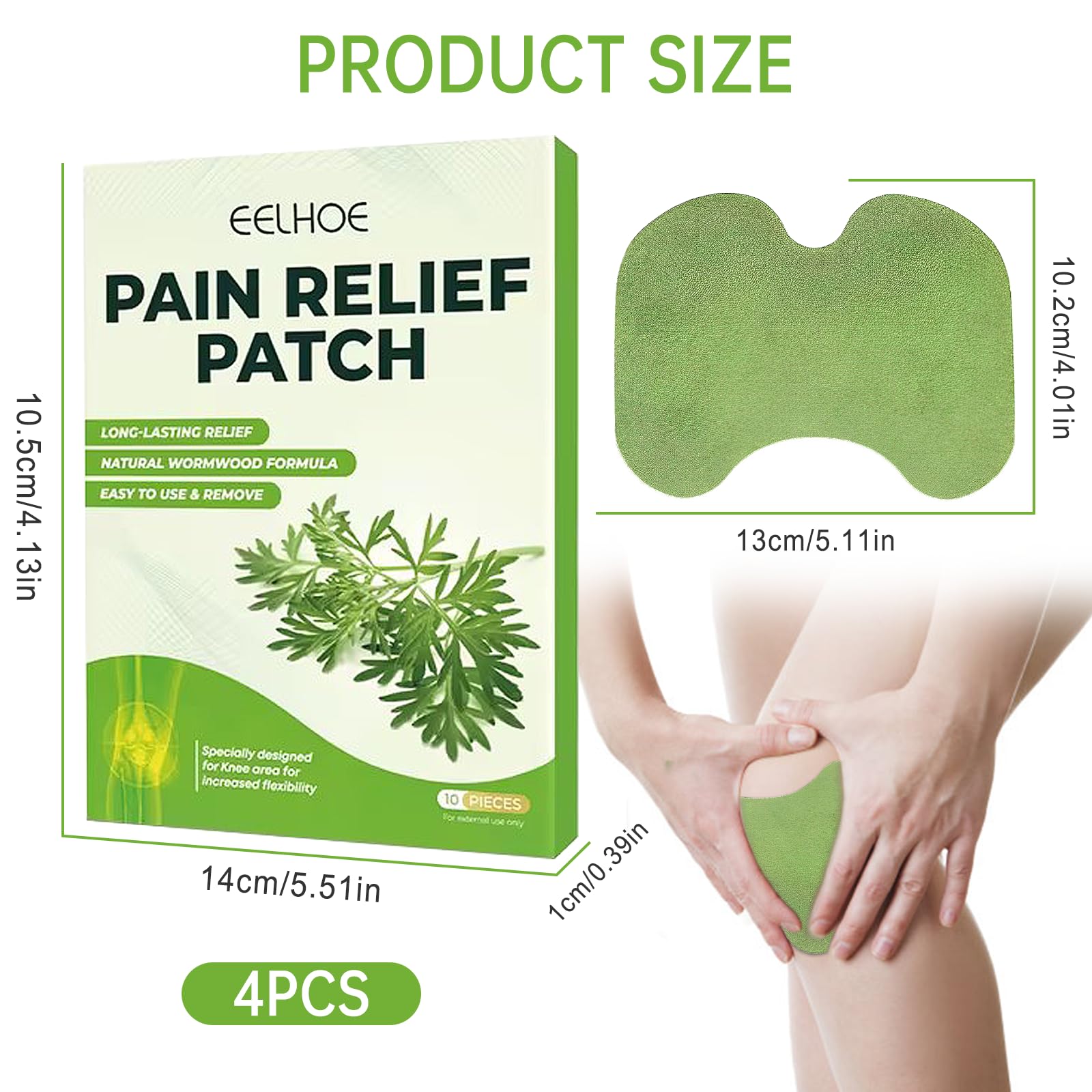 Pain Relief Patch - 20 Pcs Knee Pain Relief Patche Relieve Knee Pain in Minutes,Knee Patches for Pain Relief for Arthritis,Relieves Muscle Soreness in Knee, Neck, Shoulder