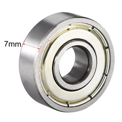 sourcing map 608ZZ Deep Groove Ball Bearing Double Shield 8mm x 22mm x 7mm High Carbon Steel Z1 Bearings 4pcs