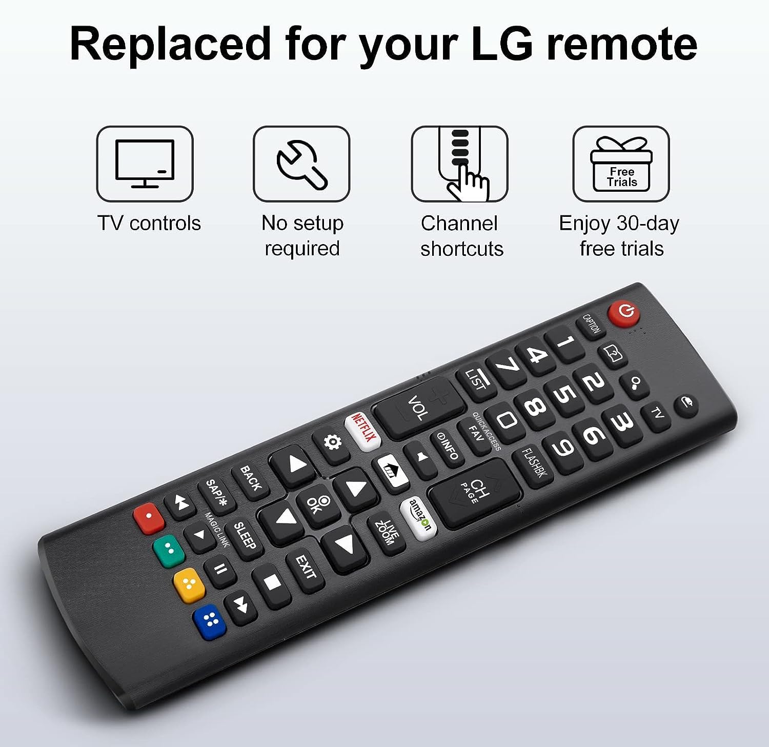 Universal TV Remote for LG TV Remote Control (All Models) Compatible with All LG Smart TV LCD LED 3D AKB75095308 AKB75375604 AKB75095307 AKB75675304 AKB74915305 Remote Control for LG TV