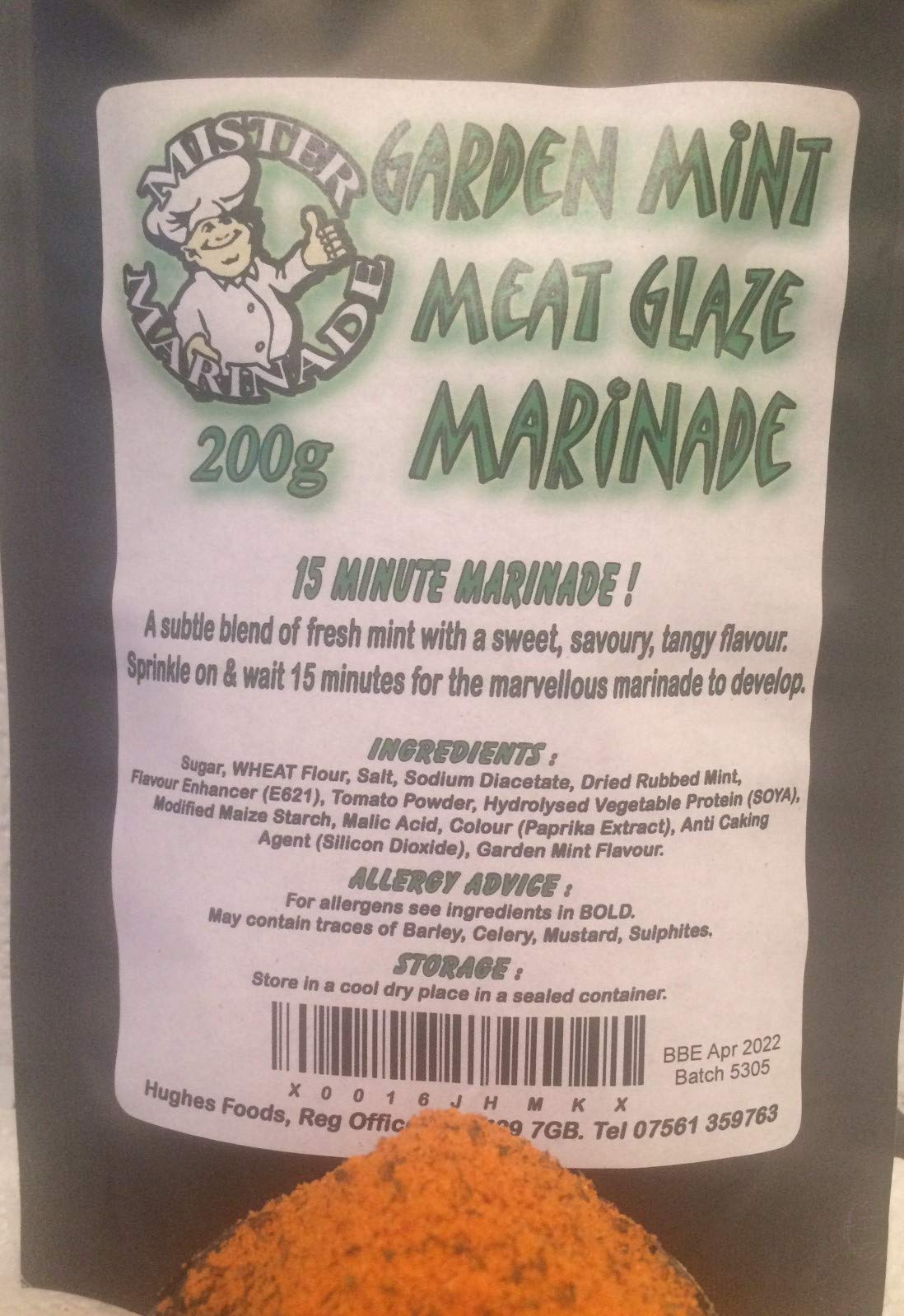 MISTER MARINADE Meat Glaze BBQ Rub Marinade 200g All Flavours (Garden Mint)