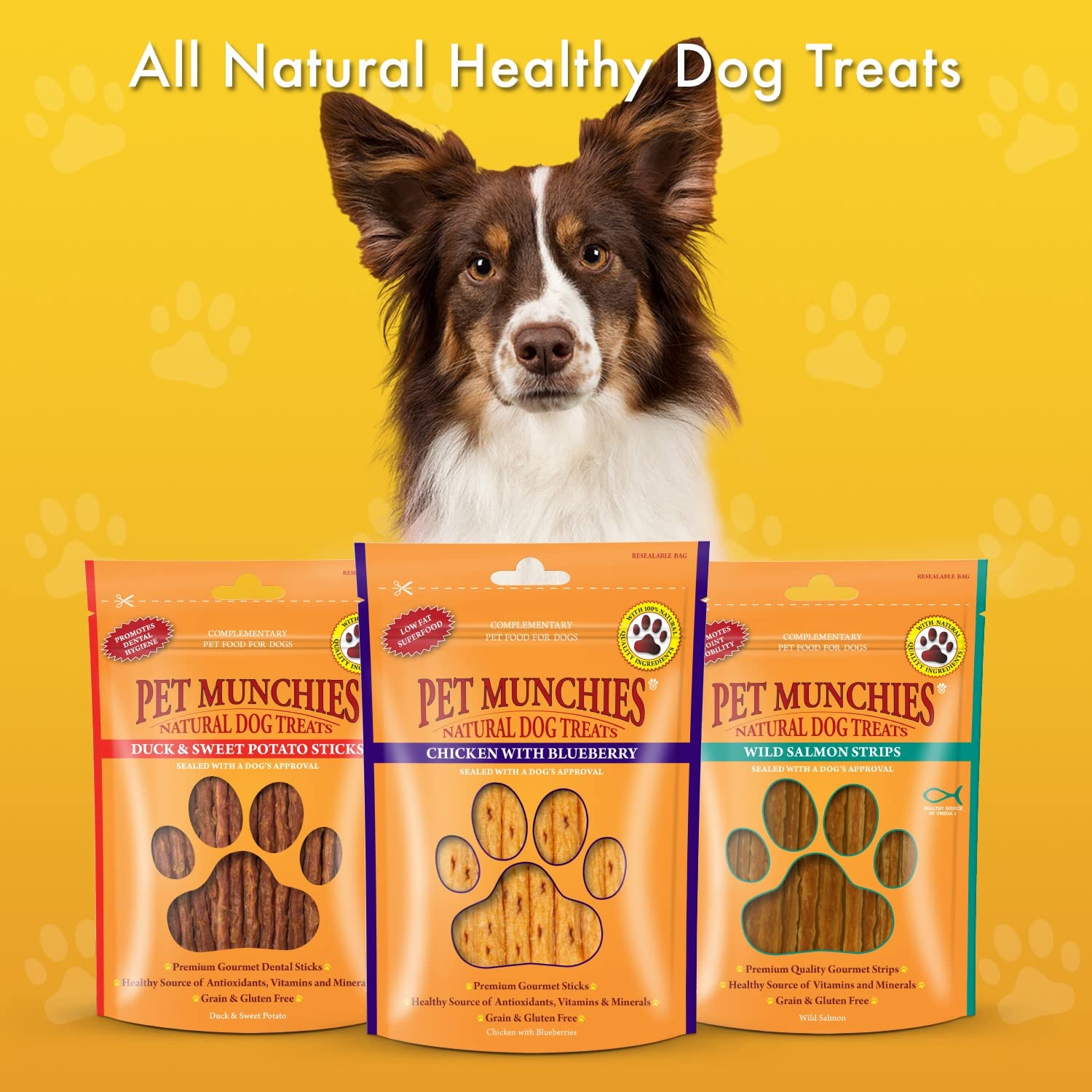 Pet Munchies Ocean White Fish Dog Treats, Healthy Dog Chews with Natural Real Meat, Low in Fat and High in Protein 100g