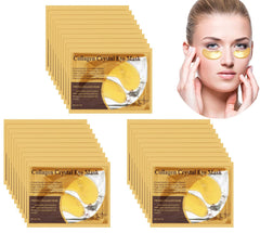 30 Pairs Crystal Collagen 24k Gold Under Eye Gel Pad Face Mask Anti Aging Wrinkle for Dark Circles, Anti Wrinkle, Puffy Eyes, Skincare, Hydrating, Soothing