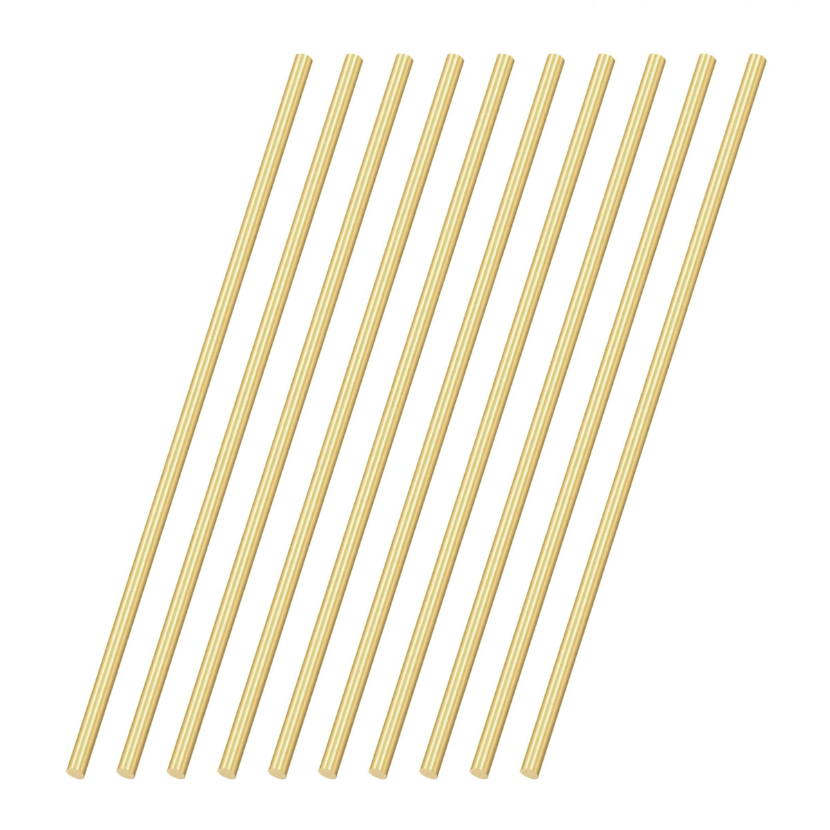 VictorsHome 4mm x 300mm Brass Rods, Round Solid Shaft Lathe Bar for DIY Crafts RC Aircraft Model Car 10pcs