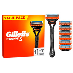 Gillette Fusion5 Men's Razor and 7 Razor Blade Refills with Precision Trimmer, 5 Anti-Friction Razor Blades