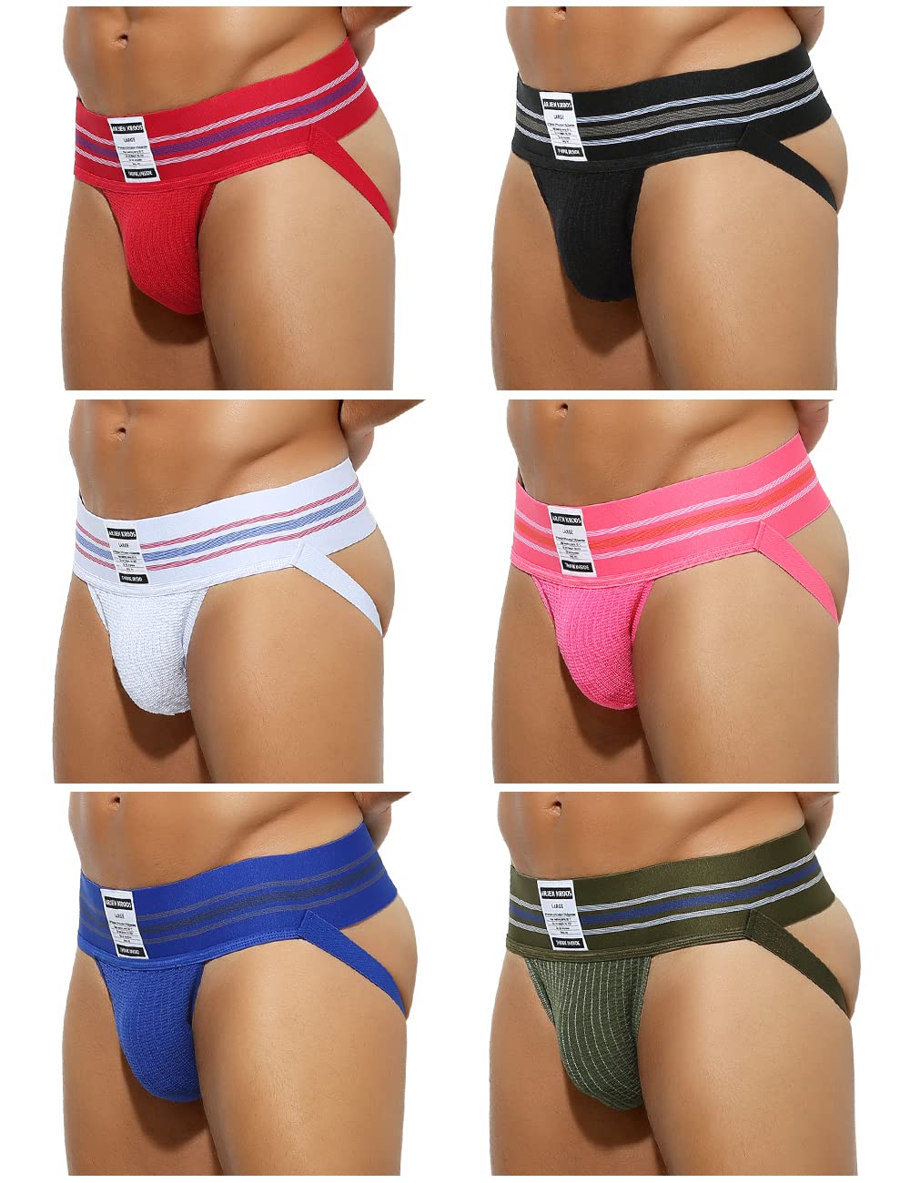 Casey Kevin Men's Jock Strap Briefs Jockstraps Athletic Supporter Sports Underwear