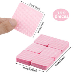 300 Pcs Lint Free Wipes for Nails, Lint Free Wipes Polish Pads UV Gel Absorbent Remover Wipes Meltblown for Clean DIY Nail Art