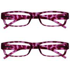 The Reading Glasses Company Pink Tortoiseshell Lightweight Comfortable Readers Value 2 Pack Mens Womens RR32-4 and3.50