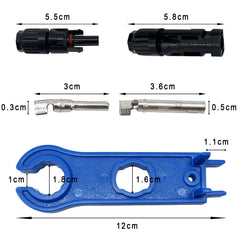 Solar Panel Connector, 5 Pairs of Solar Plugs/Female Connector for Solar Panel Systems Solar Panel Adaptor