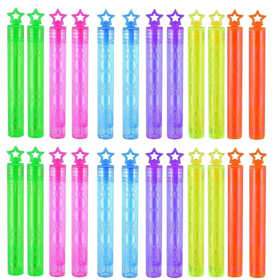 36-Pack Bubble Tubes Party Bag Fillers - Fun and Colorful Toy Bubble Tubes for Kids - Ideal Wedding Favors, Party Favors, Loot Bag and Stocking Fillers