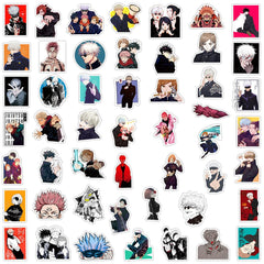 Yangsiw Jujutsu Kaisen Stickers for Laptop, Cars, Phone, Water Bottle, Skateboard, Suitcase, Guitar, Pad, Cute Anime Vinyl Stickers, Waterproof, Scrapbook Stickers 50pcs …