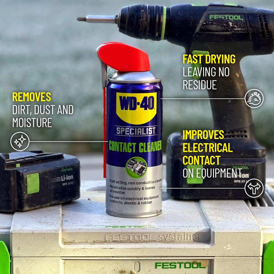 WD-40 Specialist Contact Cleaner Spray - Precision Electronic Cleaning Solution for Switches, Relays & Connectors