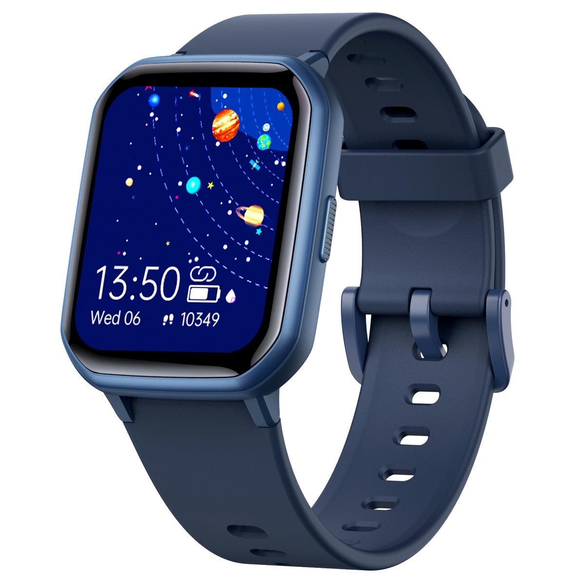 Kids Smart Watch for Boys,IP68 Waterproof Kids Fitness Tracker Watch with 1.5 Inch DIY Face,Heart Rate Sleep Monitor,19 Sport Modes,Calories Counter,Alarm Clock,Great Gifts for Children 6and (Blue)