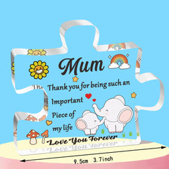 QMVMV Gifts for Mum Acrylic Block Puzzle Mum Gifts Birthday Christmas Thanksgiving for Mum