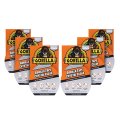 Gorilla 3044701 Tape Duct Tape Crystal Clear 48mm x 8.2m (Pack of 6)