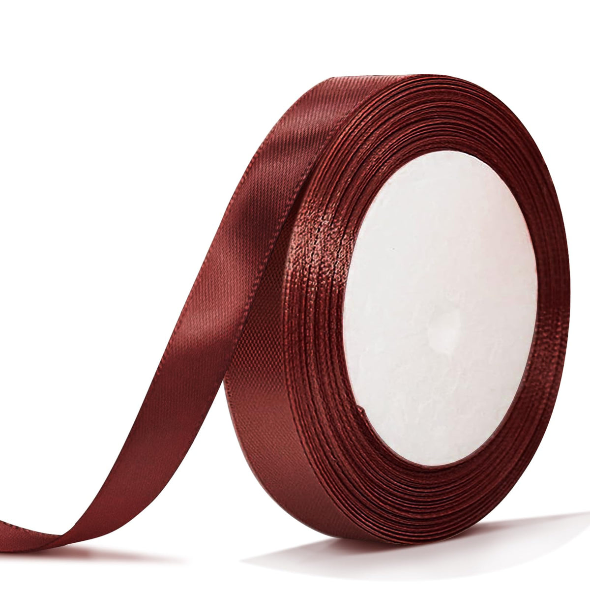 Bealif 25 Yards Red Burgundy Ribbon 15mm for Gift Wrapping,Wine Red Ribbon Polyester Satin Ribbon for Gift Wrapping, DIY Sewing Project, Hair Bows, Xmas Valentine Bridal Bouquets, Wedding Decoration