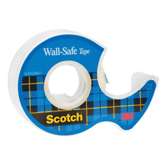 Scotch Wall-Safe Tape, Ideal for hanging reminders, decorations, kids artwork and posters, 16.5 m x 19 mm, Pack of 1,white