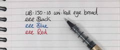 Uni-Ball UB-150-10 Eye On Point Stay Gold Broad Ballpoint Blue Pens. Premium 1.0mm Rollerball Tip for Super Smooth Handwriting. Fade and Water Resistant Liquid Uni Super Ink. Pack of 3