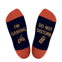 Funny Gamer Gaming Socks for Men Women Boys - Do Not Disturb Gaming Socks Fathers Day Novelty Gifts for Dad Husband Fun Socks -Game Lovers Valentines Crazy Gifts Stocking Fillers