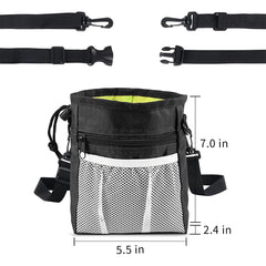 GYTFOG Pet Products Small Dog Treat Bag,Black Color Dog Treat Pouch,Outdoor Feeding Fanny Pack Portable Foldable Dog Supplies.