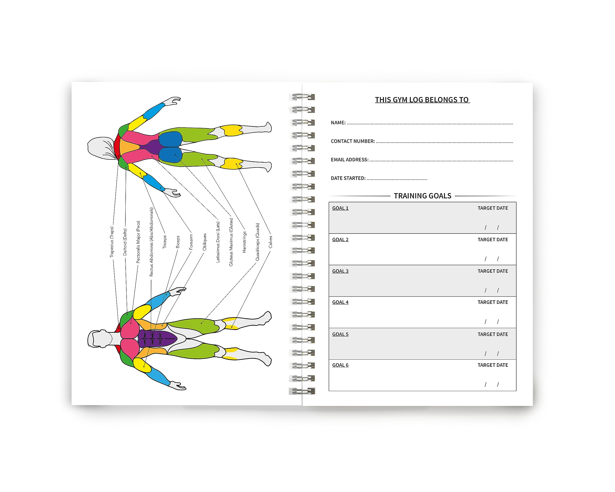 The Gym Log - The Perfect Logbook to record all your Workouts - A5 size with 104 pages and enough space for 100 workouts - An essential for all fitness regimes