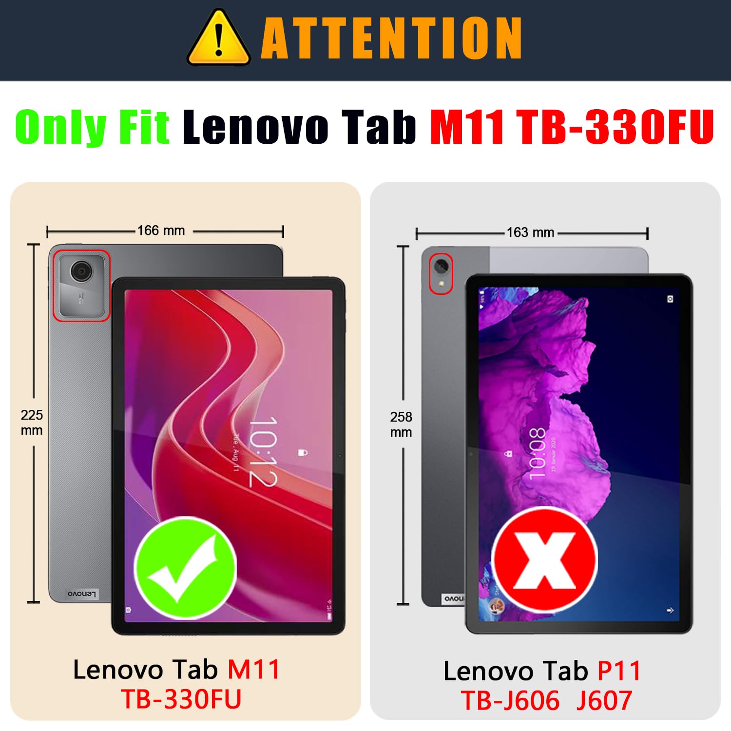 Acelive Case Cover for Lenovo Tab M11 11 inch Tablet TB330FU 2024