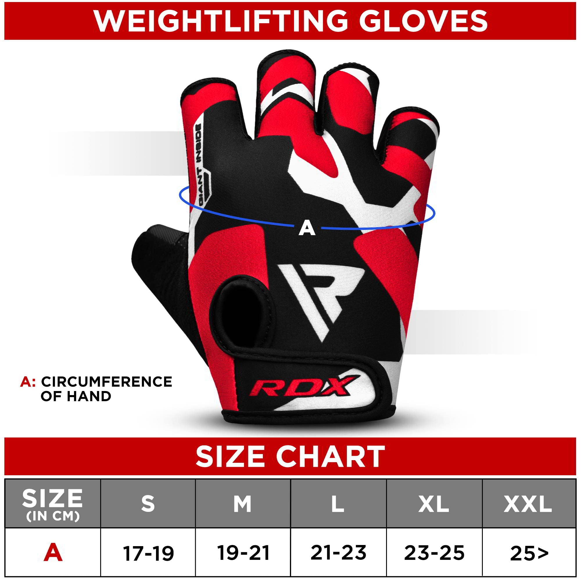 RDX Weight Lifting Gloves Gym Fitness Workout, Anti Slip Padded Palm Protection Elasticated Strength Training Equipment Half Finger Exercise Calisthenics Cycling Climbing, Men Women