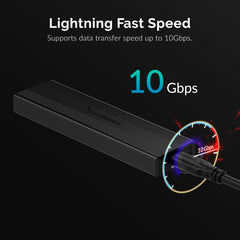 SABRENT M.2 NVMe Enclosure, PCIe NVMe Adapter SSD Enclosure, USB C 3.2X2 to NVMe External Aluminum M2 NVMe Converter, Fast Data Transfer Tool-Free, Docking Station for M Key MandB Key, UASP (EC-SNVE)