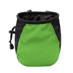 FUZVOL Green Climbing Chalk Bag Bucket Magnesium Chalk Bag with Belt Adjustable Pocket and Drawstring. It can be Hanging at the Waist used for Rock Outdoor Climbing Bouldering.