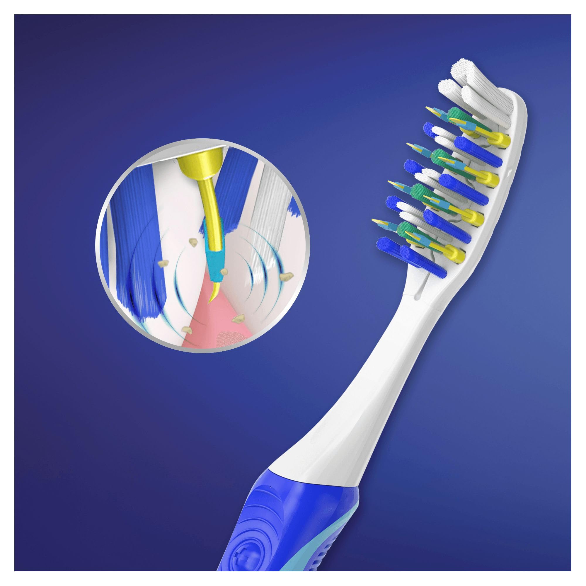 Oral-B Pulsar Pro-Expert 2X Manual Toothbrushes, With Battery Powered Vibrating Bristles For Deeper Reach, Slim Handle, (Colours May Vary)