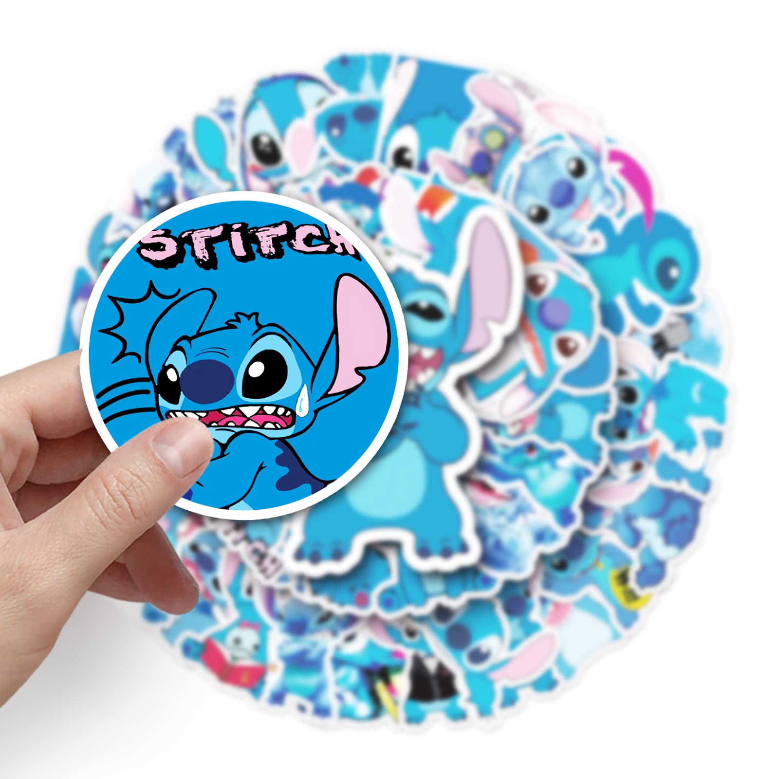 Yangsiw Stitch Stickers, Lilo and Stitch Stickers for Water Bottles, Vinyl Waterproof Stickers for Hydroflasks,Laptop,Computer, Stickers and Decals Kids Teens Gift 50pcs …