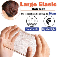 Invisible Hair Nets and U Shaped Hair Pins Set, Blonde Hair Nets 50Pcs Elastic Edge Mesh Hair Nets & 50Pcs U Shaped Bobby Pins for Ballet Girl Kids Women Hair Bun (With Storage Box))