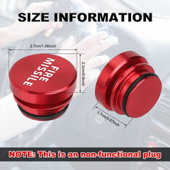 Xinjieda 2 Pcs Car Cigarette Lighter Plug Cover Metal Car Cigarette Lighter Dustproof Waterproof Car Cigarette Lighter Cover Cap 12 Volt Replacement Accessories for Most Automotive Vehicles (Red)