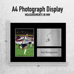 HWC Trading Son Heung-Min Gift Signed A4 Printed Autograph Tottenham Hotspurs Gifts Photo Display