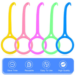 5 Pieces Aligner Removal Tool Retainer Remover Tool Kits Invisible Chew and Remover Tool Invisible Aligner Braces Remover Hook for Tooth Cleaning Oral Care(Purple, Yellow, Pink, Green, Blue)