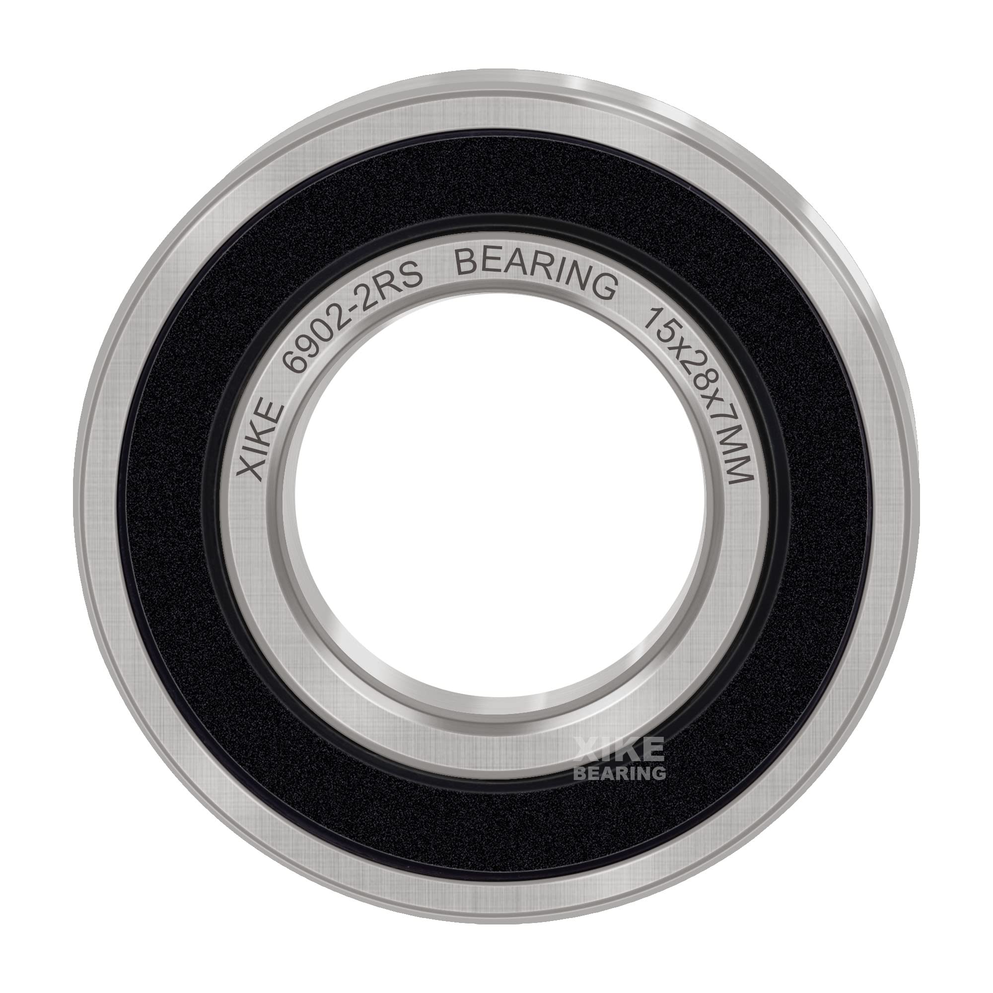 XIKE 6902-2RS Ball Bearings 15x28x7mm Bearing Steel & Double Rubber Seals & Grease, 6902RS Deep Groove Ball Bearing with Shields, 2 in a Pack