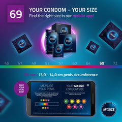 MY.SIZE PRO Condom Size 7, 69 mm, XXL, 3 Condoms - Perfect fit and a Suitable Size for Everybody