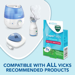 Vicks VapoPads Menthol - Scented Pads with Essential Oils - Pack of 1 - Compatible with our Humidifiers, Inhalers & Diffusers - Suitable for Colds and Congestion - Releases Soothing Vapours - VH7