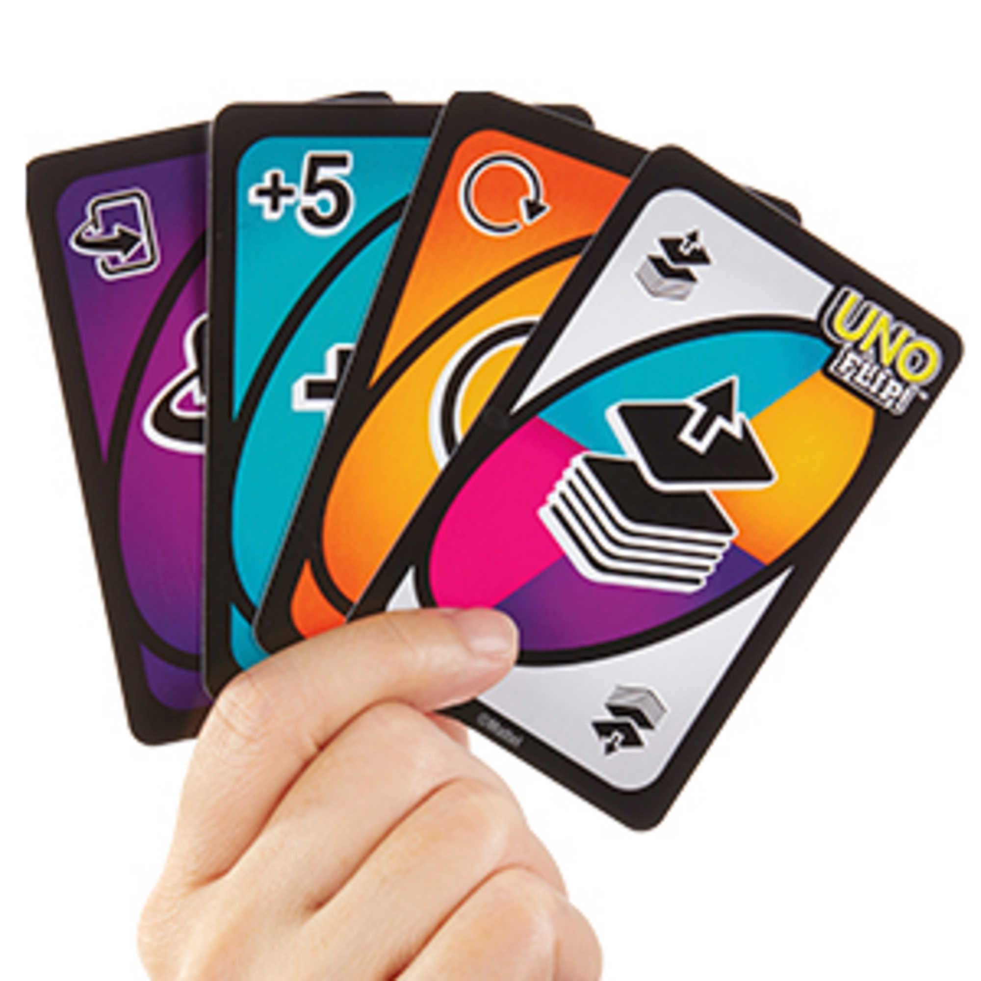 Mattel Games UNO FLIP! Family Card Game for Adults, Teens & Kids, Double-sided Deck with Special Flip Card, 112 Cards, 7 Year Old and Up, ‎GDR44