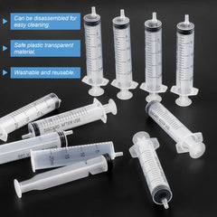 Syringes Set, 20ml Syringe, Plastic Syringe, Liquid Measuring Syringe Tools, Feeding Syringe for Pets, Syringe for Labs, Animal Feeding, Dispensing, Watering (No Needle, 10 PCS)