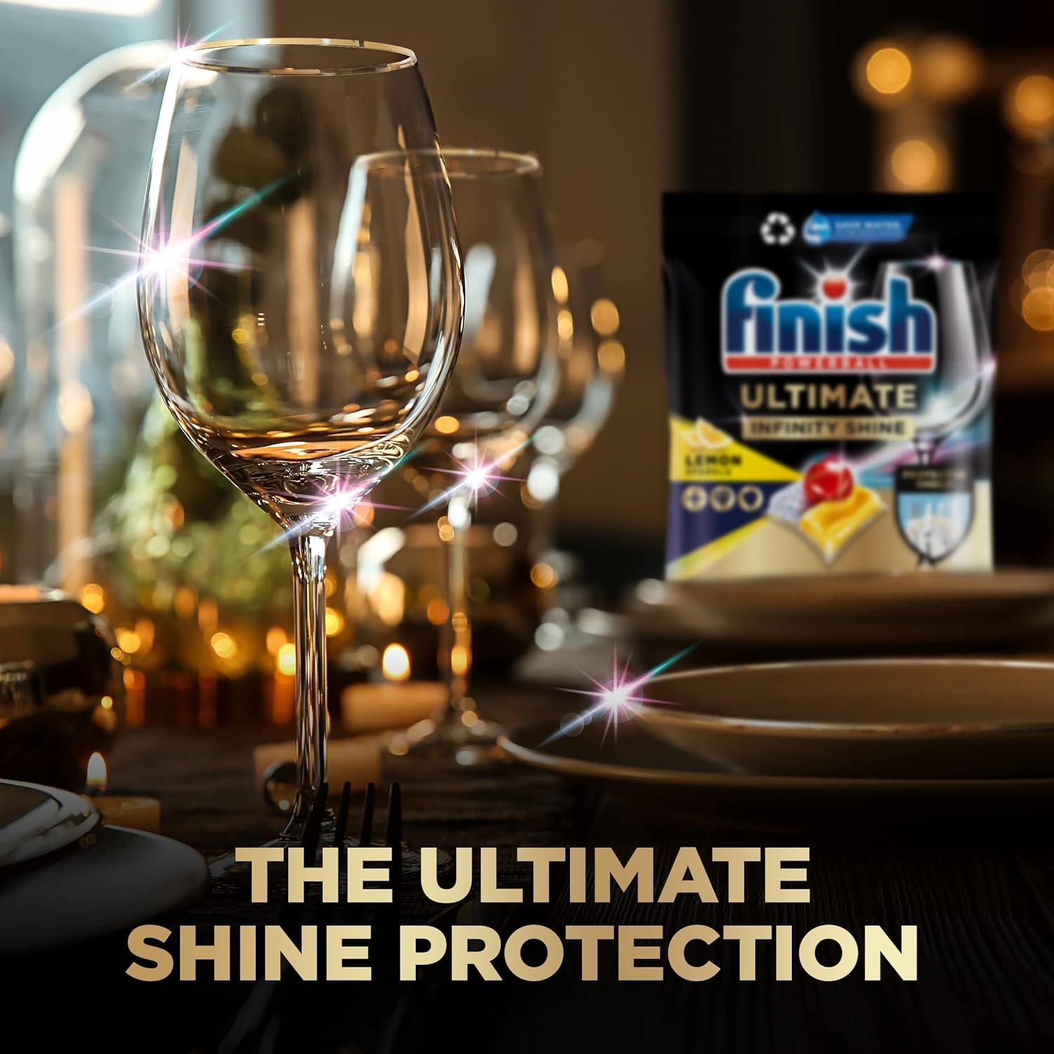 Finish Ultimate Infinity Shine Dishwasher Tablets, Lemon, 100 Dishwasher Tablets