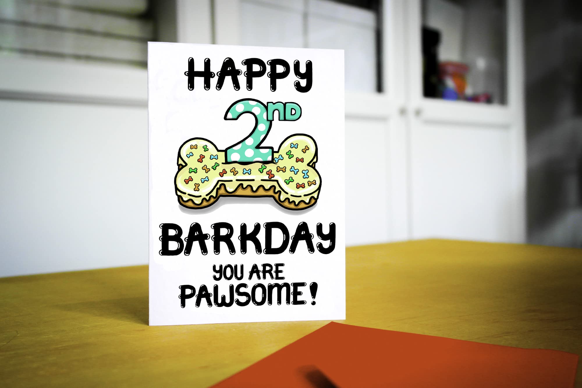 2nd Barkday Dog Birthday Card, Second Birthday Card For Dog, Fur Baby, Furry Child, Puppy, Pet