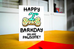 2nd Barkday Dog Birthday Card, Second Birthday Card For Dog, Fur Baby, Furry Child, Puppy, Pet