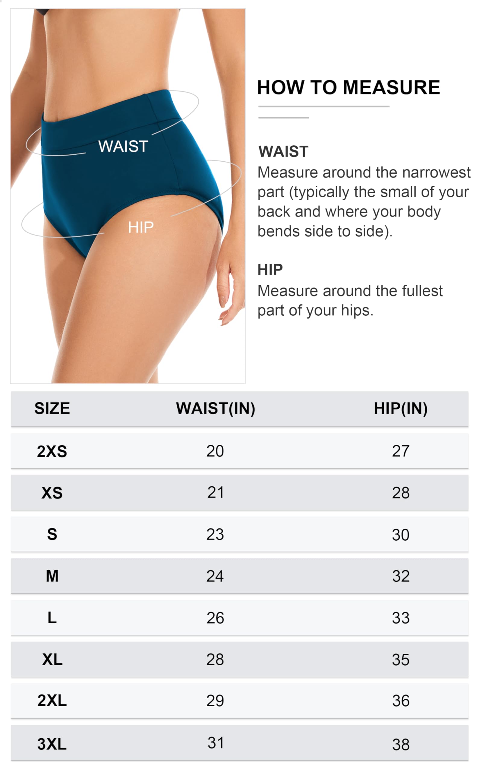 OVRUNS Period Swimwear Leakproof Bikini Brief Bottoms Waterproof Menstrual Swim Bottoms for Teens, Girls, Women Blackishgreen XS Teal