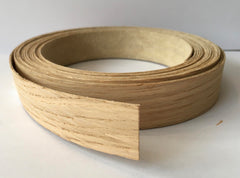 Vale Veneers 22mm Real Oak Wood Veneer Trim - 5 metre Roll of Pre Glued Iron on Edging Tape/Banding (22mm)