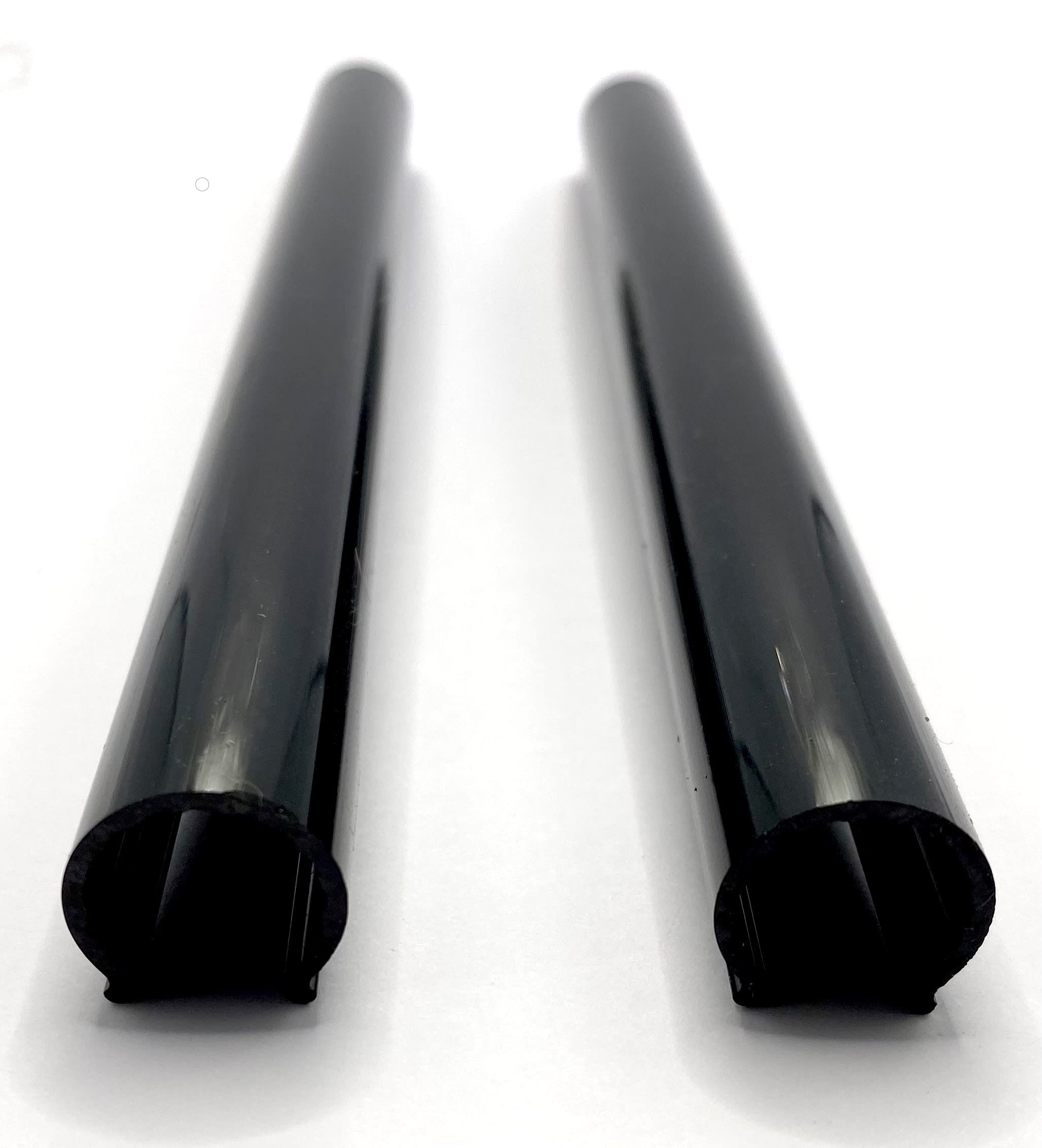 Greened House Black Radiator Pipe Covers SnapFit 2 Pack 200mm Long 15mm Pipe Central Heating Clip On Covers Snappit