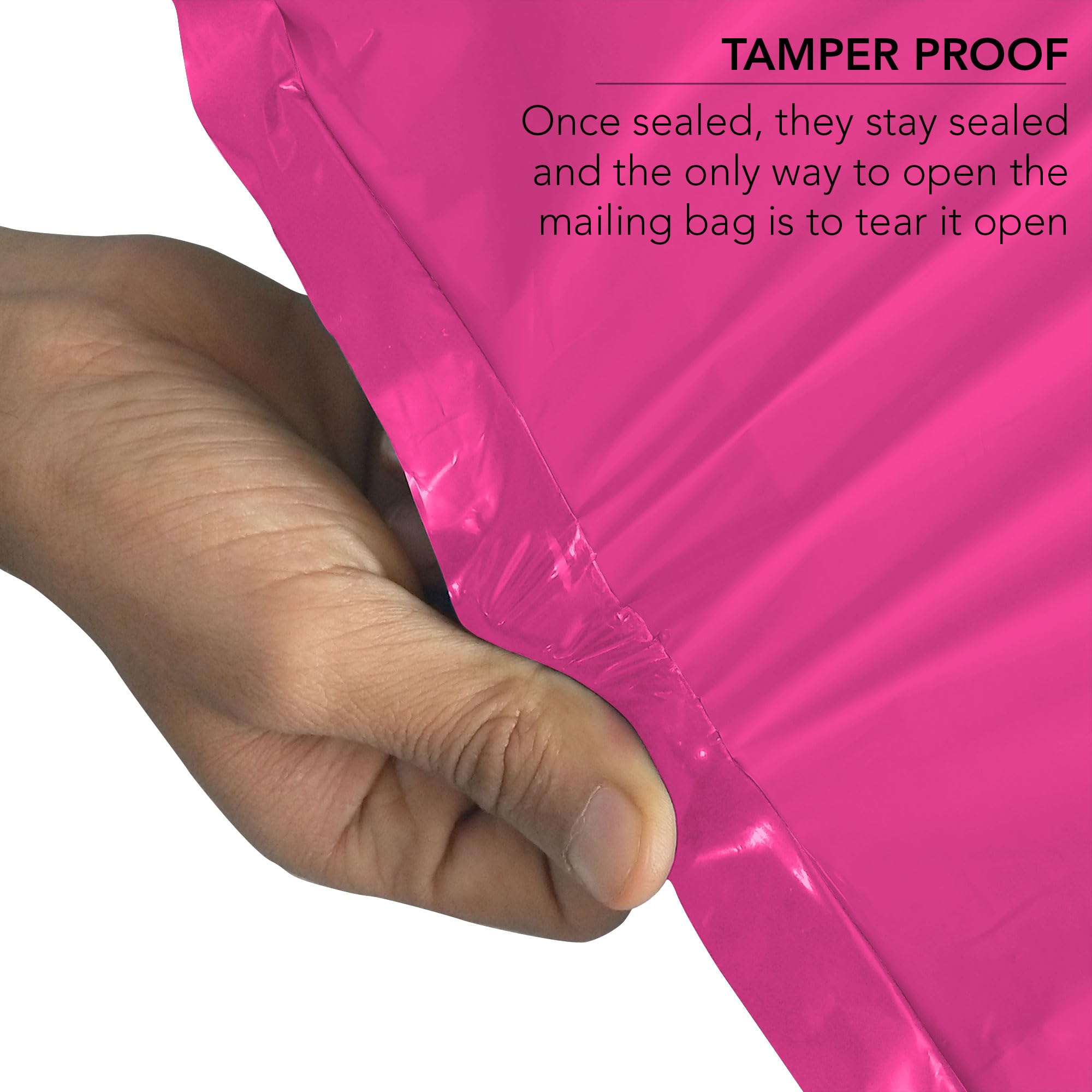 50 Mailing Bag Hot Pink Mailing Poly Postal Self Seal Bags, iSOUL Small 6 x 9 Inch Postage Packaging Assorted Mailers Posting Shipping Post Parcels Package Bags