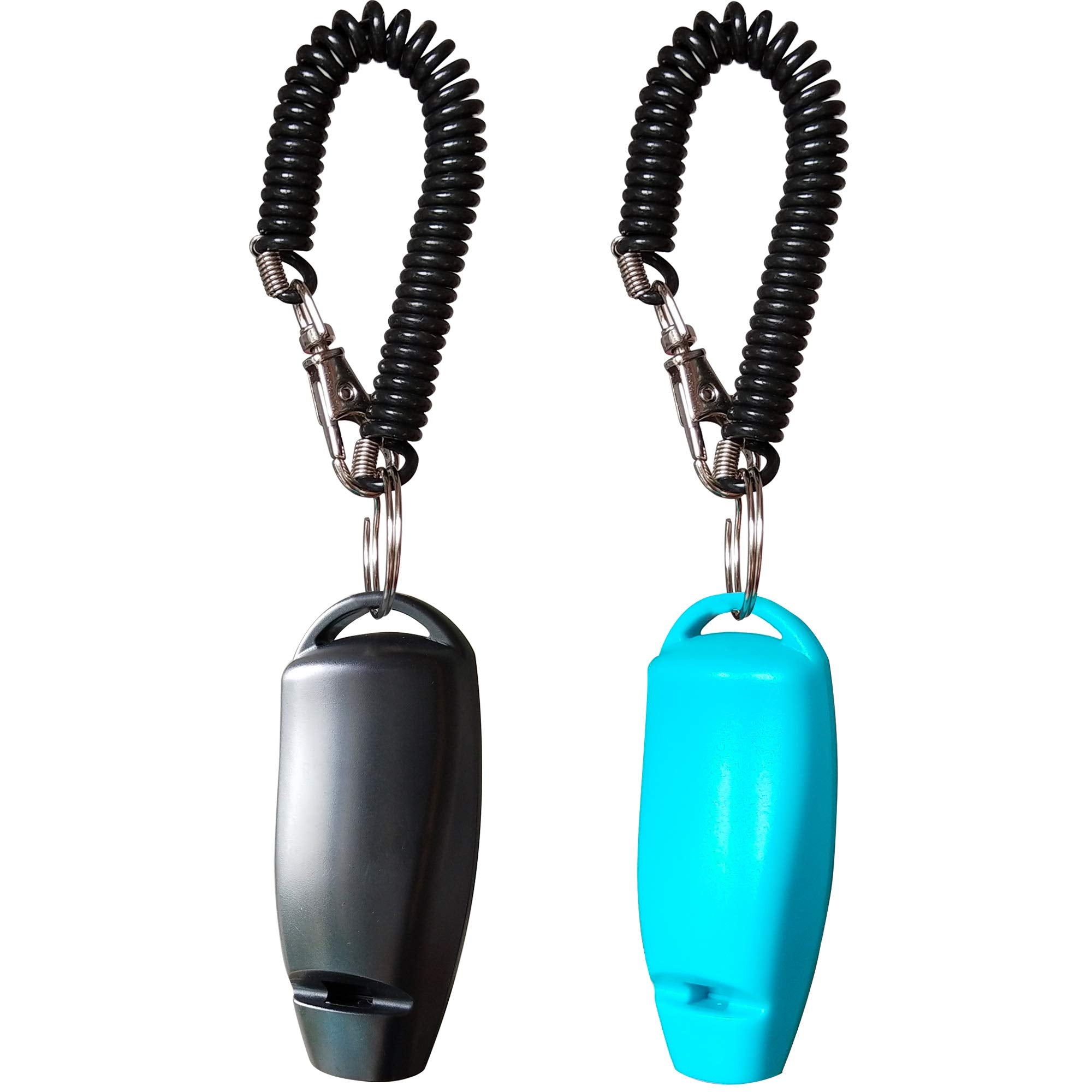 NewNewStar Pet Training Clicker Whistle with Wrist Strap - Dog Training Clickers (Black and Blue)